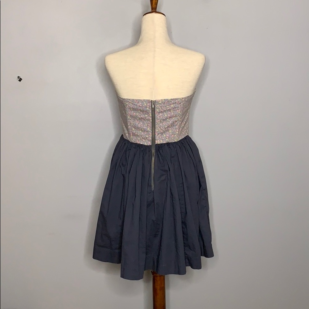 Anthropologie Baby Doll Floral Strapless Dress S - Picture 6 of 14